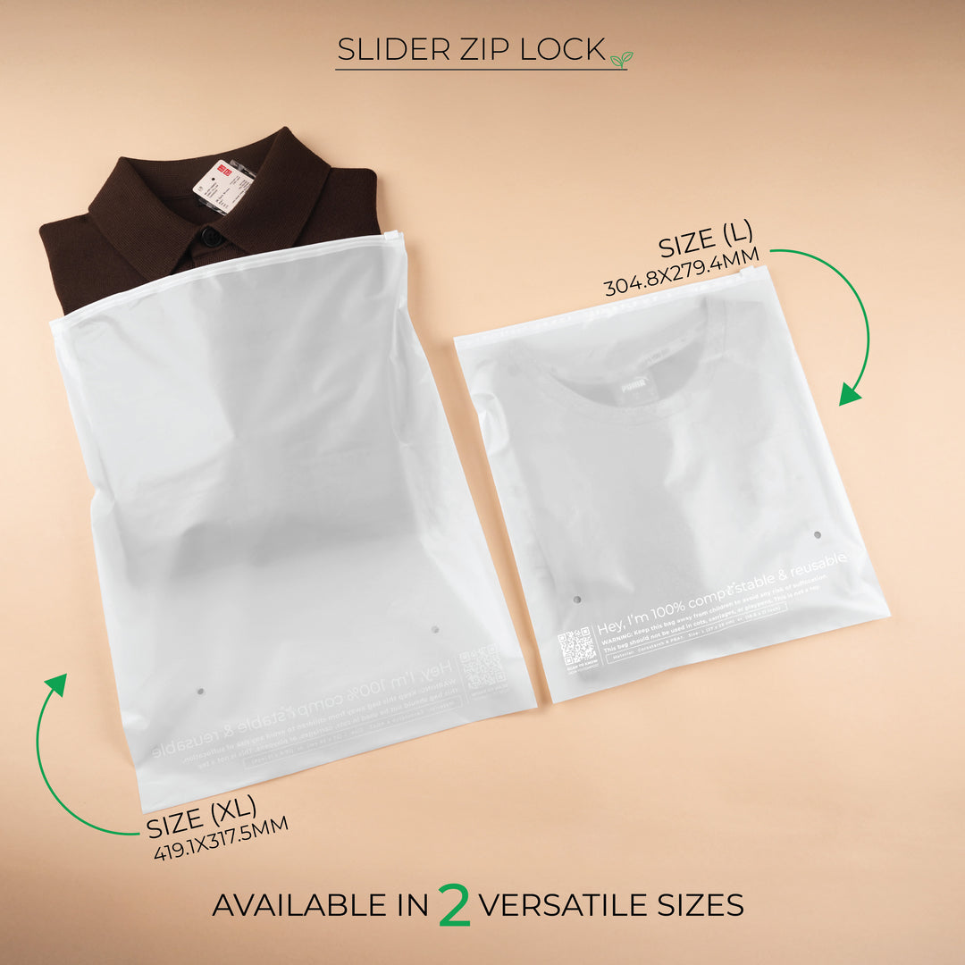 Custom Zip Lock Bags. Compostable, Sustainable & Reusable