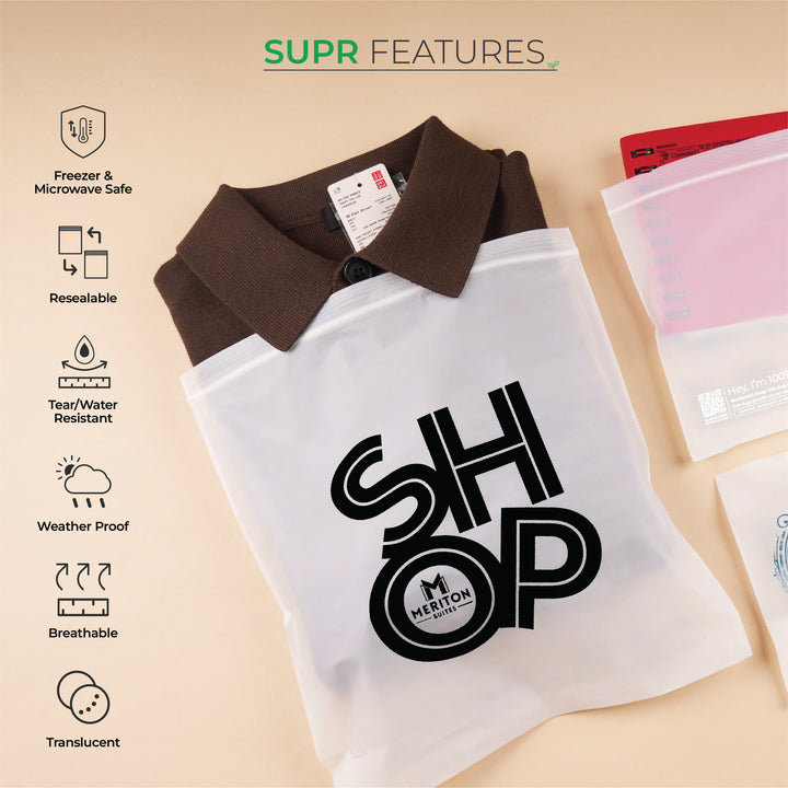 Custom Zip Lock Bags. Compostable, Sustainable & Reusable