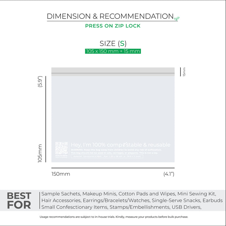 Compostable Zip Lock Bags for Eco-friendly & Leakproof Packaging