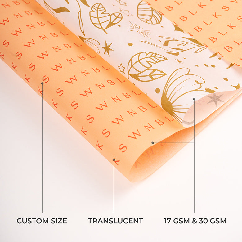 Acid Free Tissue with Custom Background and Logo/Pattern Color