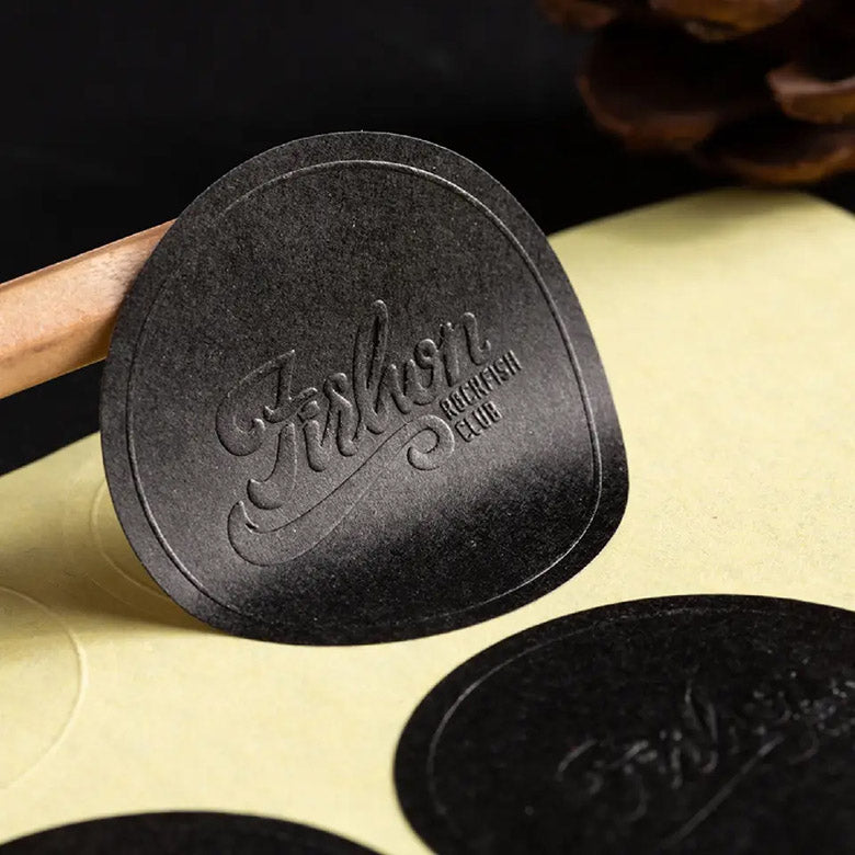 Blind Custom Embossed Stickers. Eco-Friendly & Fast turnaround.