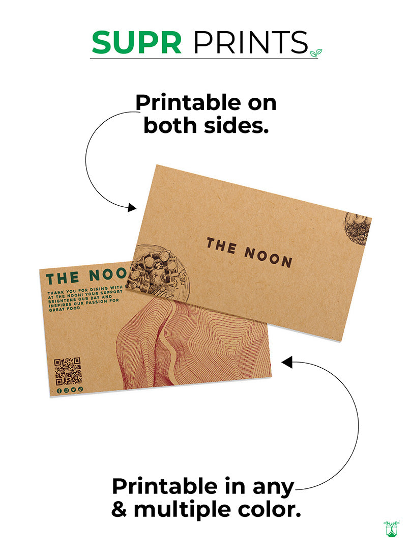 CUSTOM CARDS (KRAFT PAPER) - FROM PACKS OF 100 CARDS