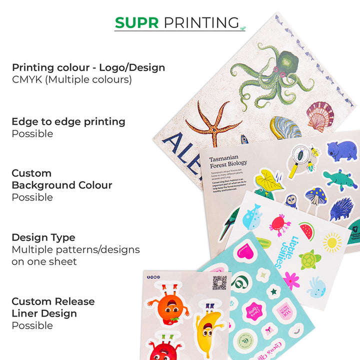CUSTOM STICKER SHEETS WITH MULTIPLE DESIGNS
