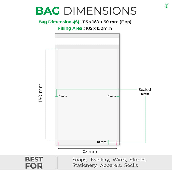 Glassine Bags For Sustainable Product Packaging In 8 Sizes.