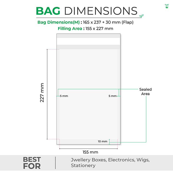 Glassine Bags For Sustainable Product Packaging In 8 Sizes.