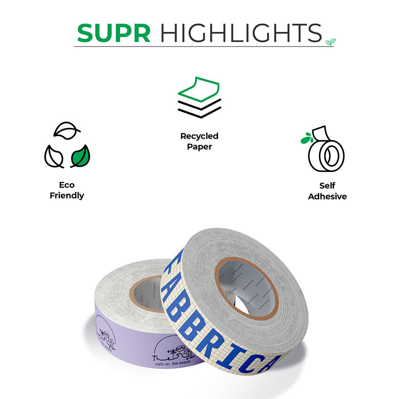 Custom Eco-friendly Self Adhesive Tape in Small Batches | MOQ- 5 Rolls