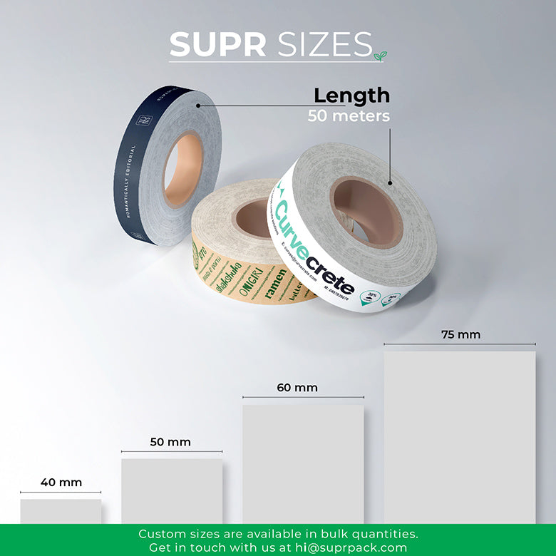 Custom Eco-friendly Self Adhesive Tape in Small Batches | MOQ- 5 Rolls