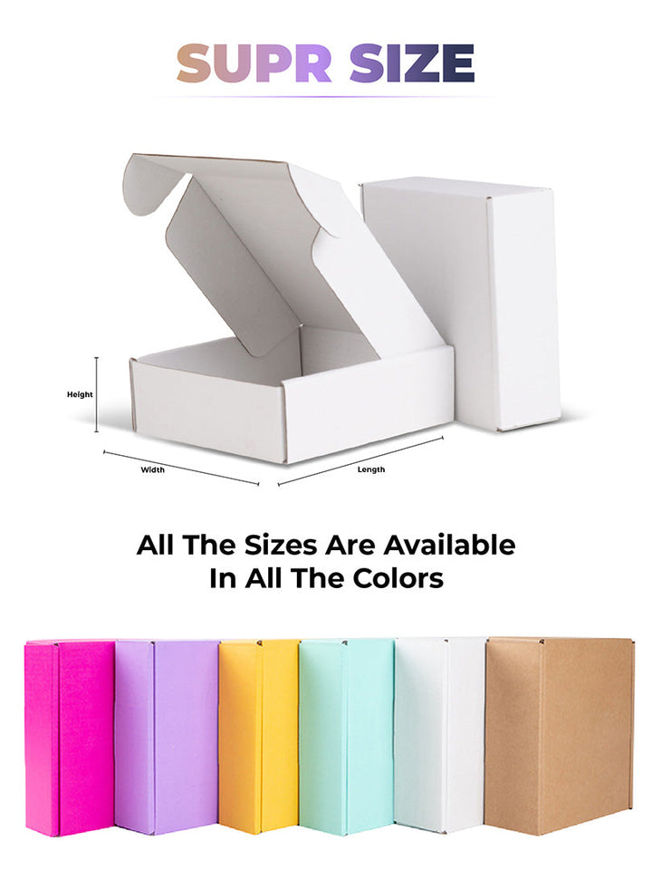 Eco-Friendly Shipping Mailer Box in 24 sizes & 16 colors