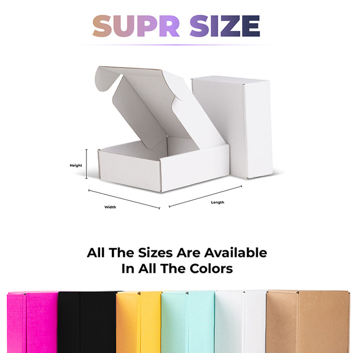 Eco-Friendly Shipping Mailer Box in 15 vibrant colors