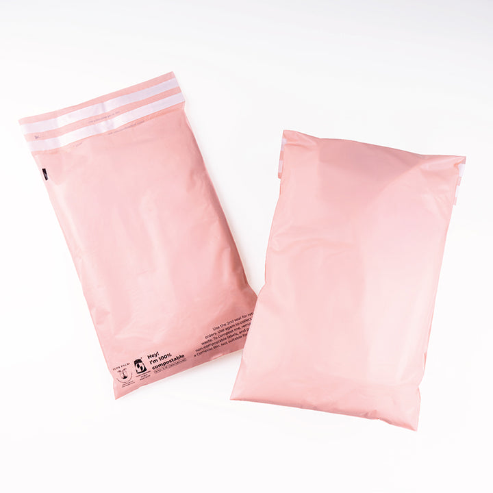 Pink Mailers - Home Compostable, Sustainable Shipping Packaging.