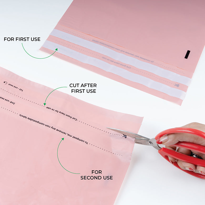 Pink Mailers - Home Compostable, Sustainable Shipping Packaging.