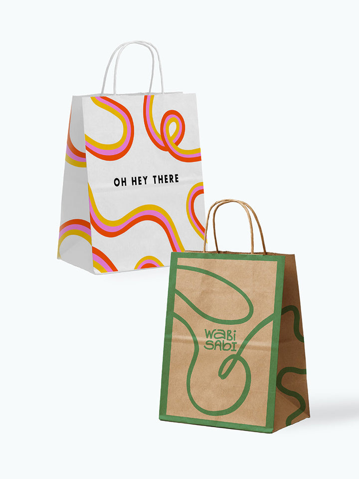 Custom Shopping Bags. CMYK printing. MOQ - 250