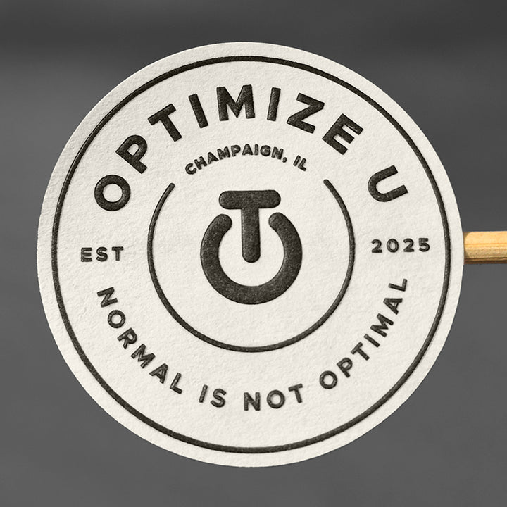 Custom printed embossed sticker with textured paper &amp; Foil