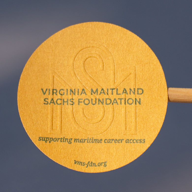 Custom printed embossed sticker with textured paper &amp; Foil