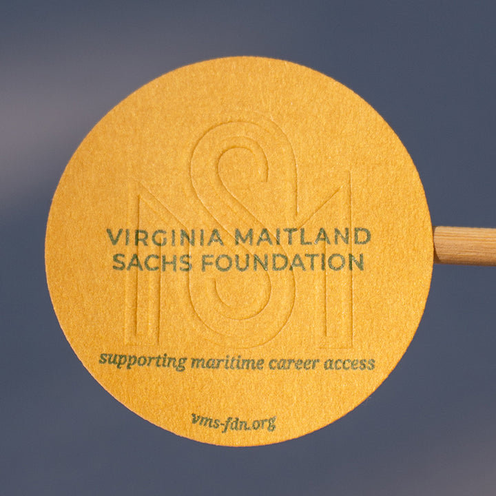 Custom printed embossed sticker with textured paper &amp; Foil