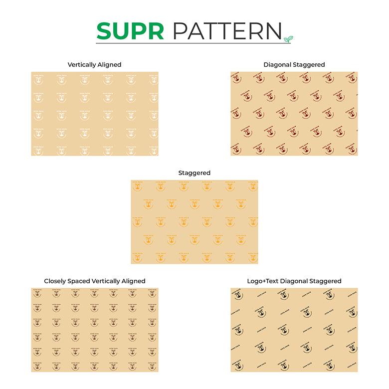 Acid-Free Kraft Custom Tissue Paper with Logo & Pattern Design