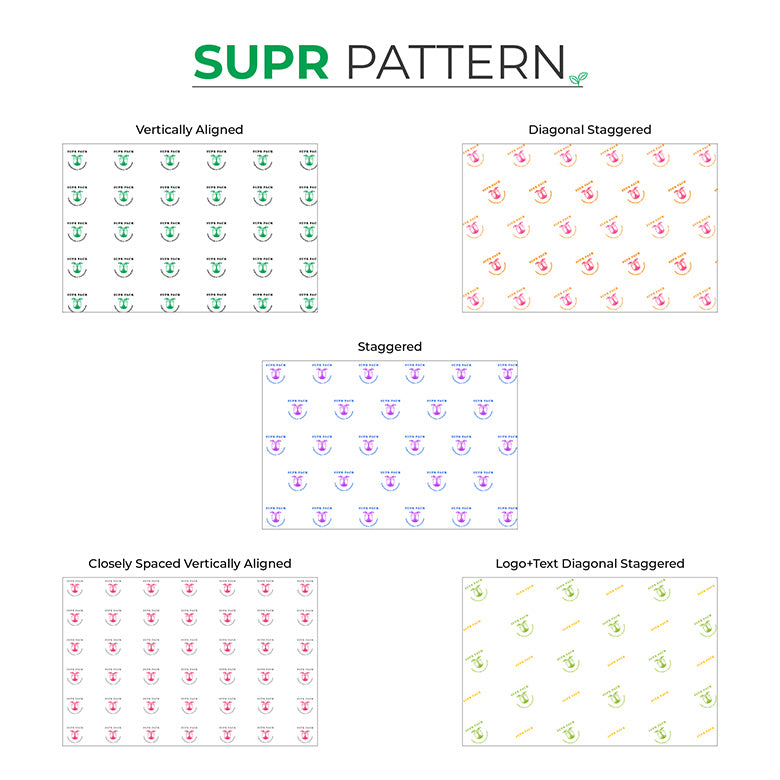 Custom Tissue Paper with Logo & Pattern Design in 2 Colors