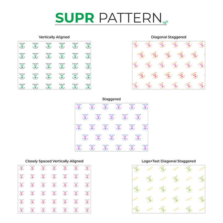 Custom Tissue Paper with Logo & Pattern Design in 2 Colors