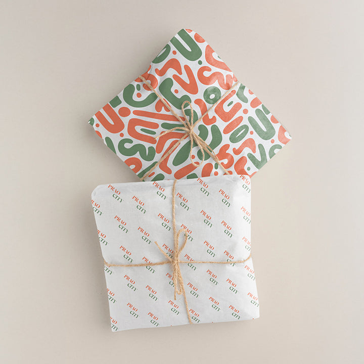 Custom Tissue Paper with Logo & Pattern Design in 2 Colors