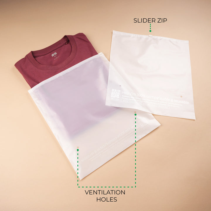 Custom Zip Lock Bags. Compostable, Sustainable & Reusable
