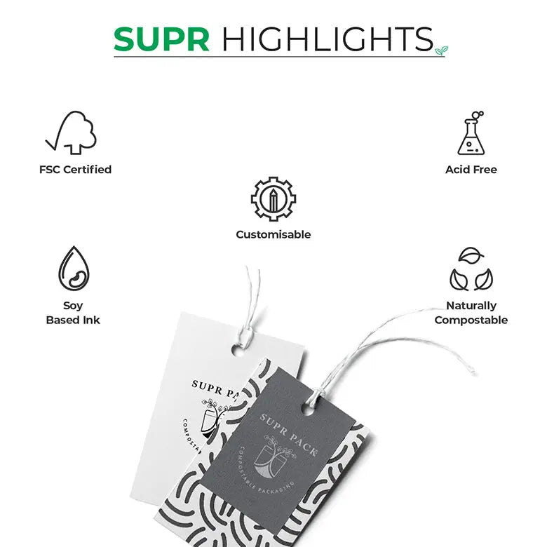 CUSTOM SWING TAGS- RECYCLABLE, ACID-FREE &amp; SUSTAINABLE - suprpack.com