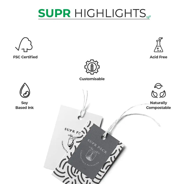 CUSTOM SWING TAGS- RECYCLABLE, ACID-FREE &amp; SUSTAINABLE - suprpack.com