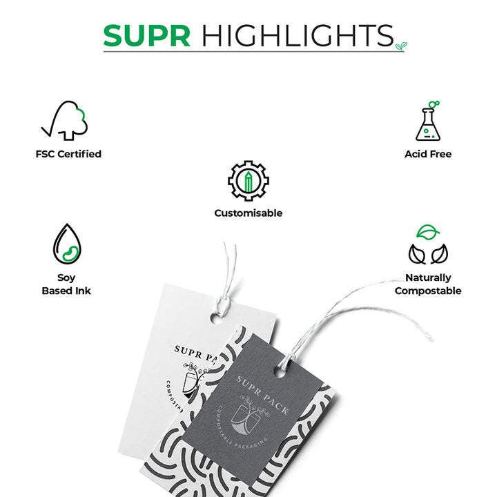 CUSTOM HANGTAGS - FROM PACK OF 100 PCS