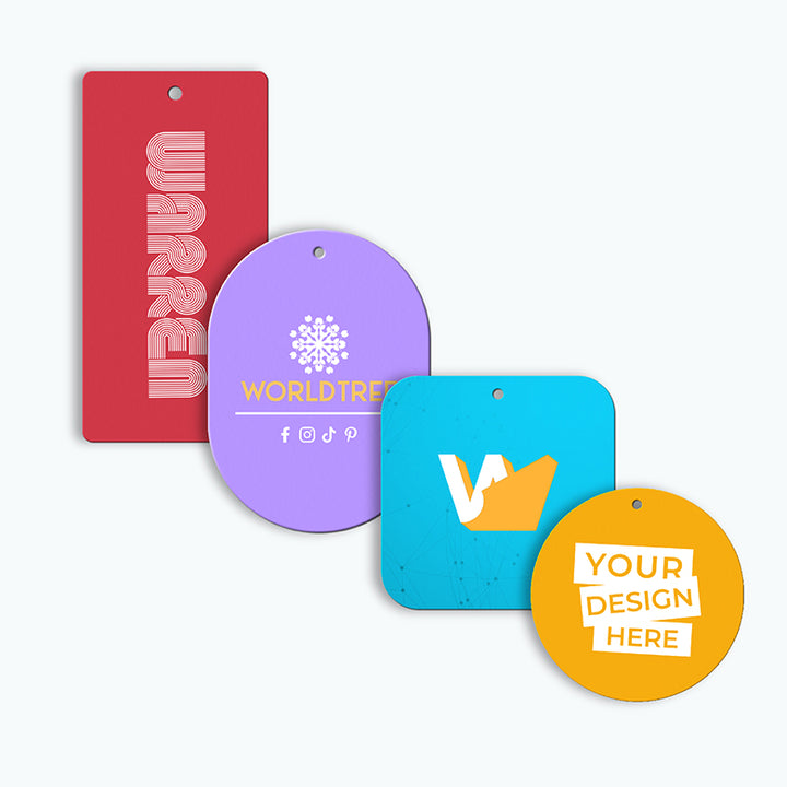 CUSTOM HANGTAGS - FROM PACK OF 100 PCS
