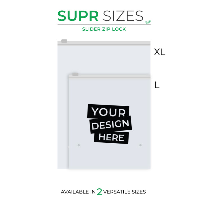 Custom Zip Lock Bags. Compostable, Sustainable & Reusable