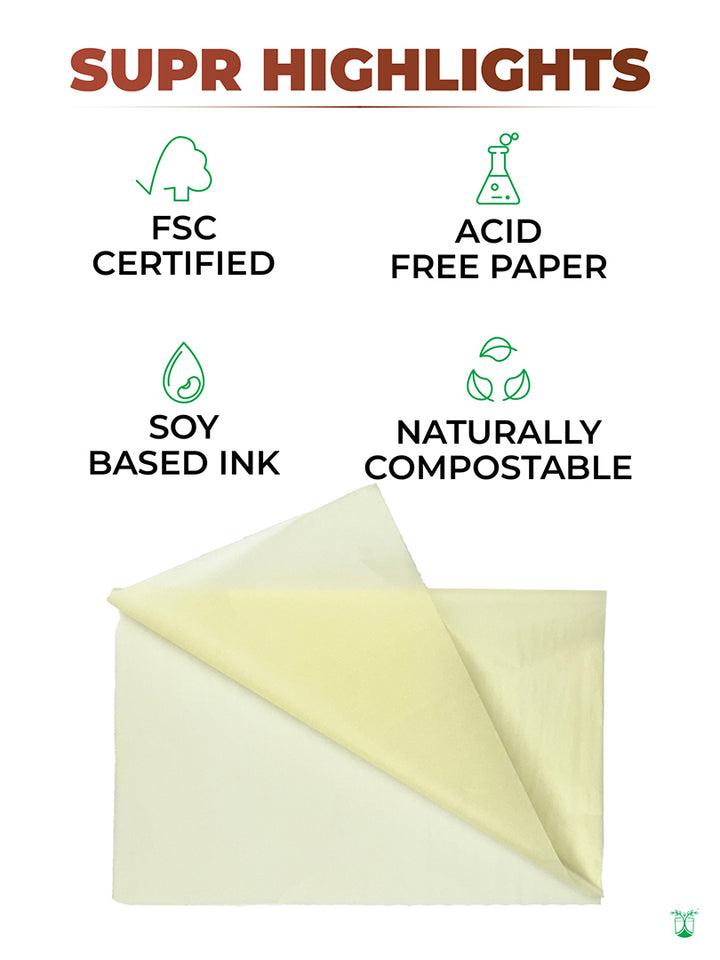 Colored Tissue Paper. Acid Free & Sustainable Wrapping Paper.