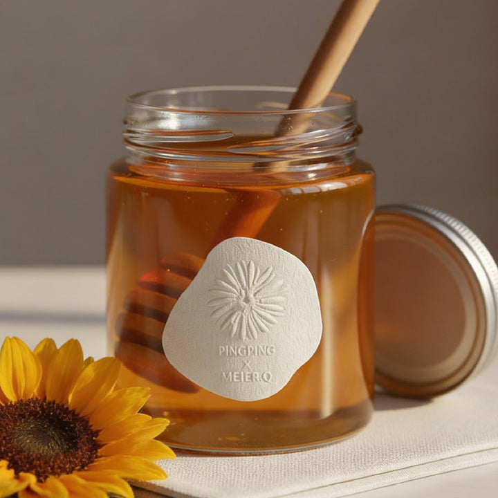 Custom Blind Embossed Product Label Rolls - Luxe Textured Paper