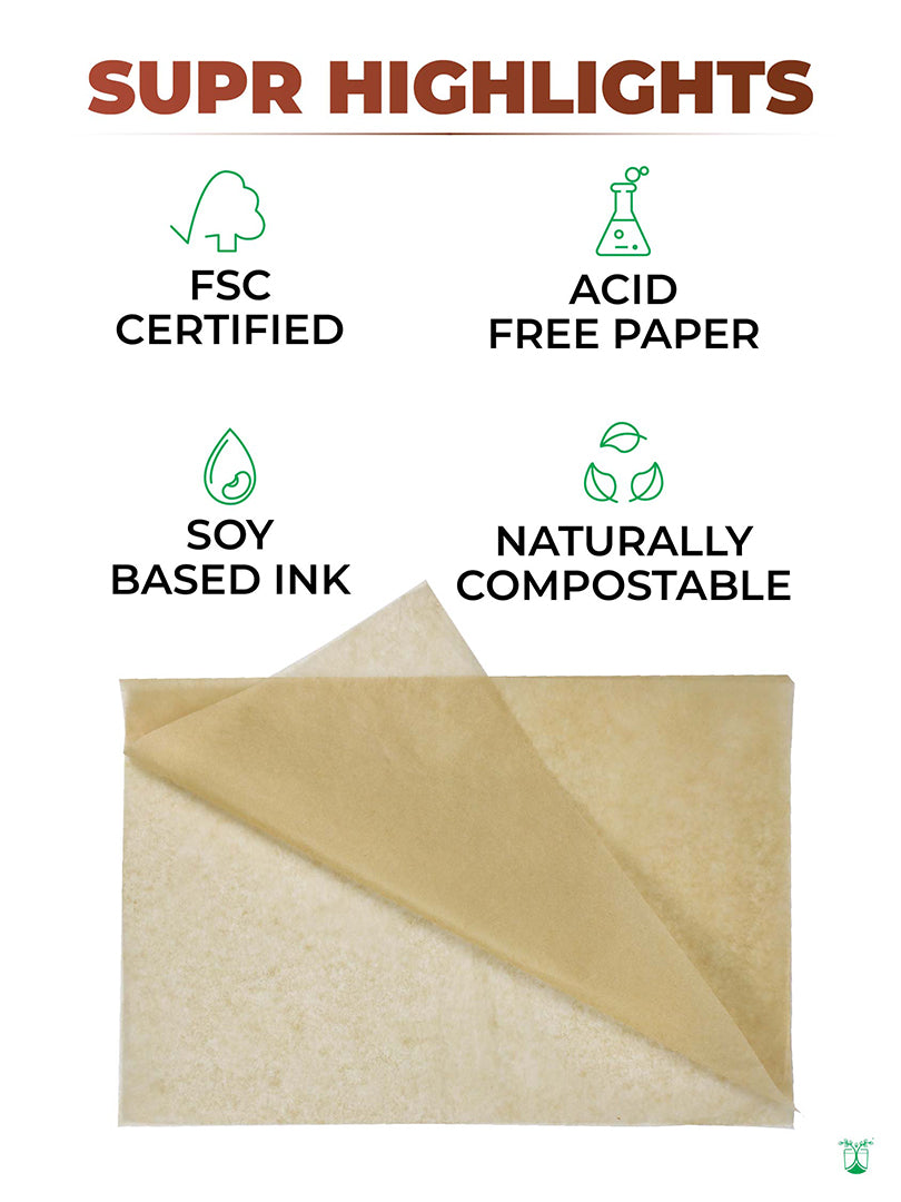 Brown Tissue Paper. Acid Free & FSC Certified. MOQ: 100 Wrapping Paper