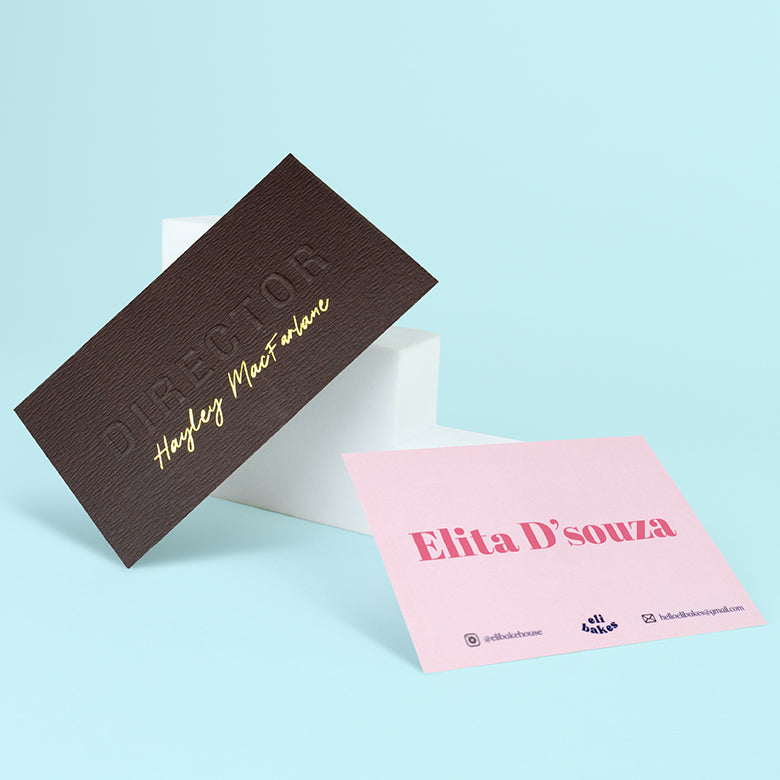 ECO-FRIENDLY CUSTOM EMBOSSED CARDS WITH EMBOSSING, PRINT &amp; FOIL Suprpack