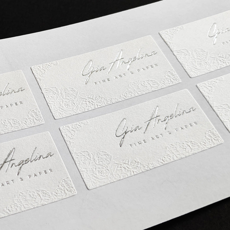Custom embossed stickers & labels with print & foil