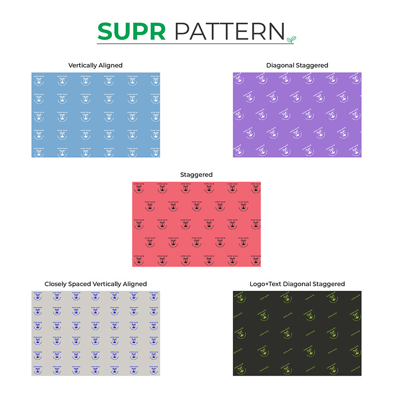 COLOURED CUSTOM TISSUE PAPER WITH LOGO & PATTERN DESIGN