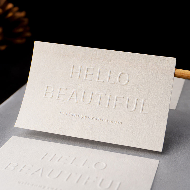 Blind Custom Embossed Stickers  - Luxe Textured Paper & 3D Effect