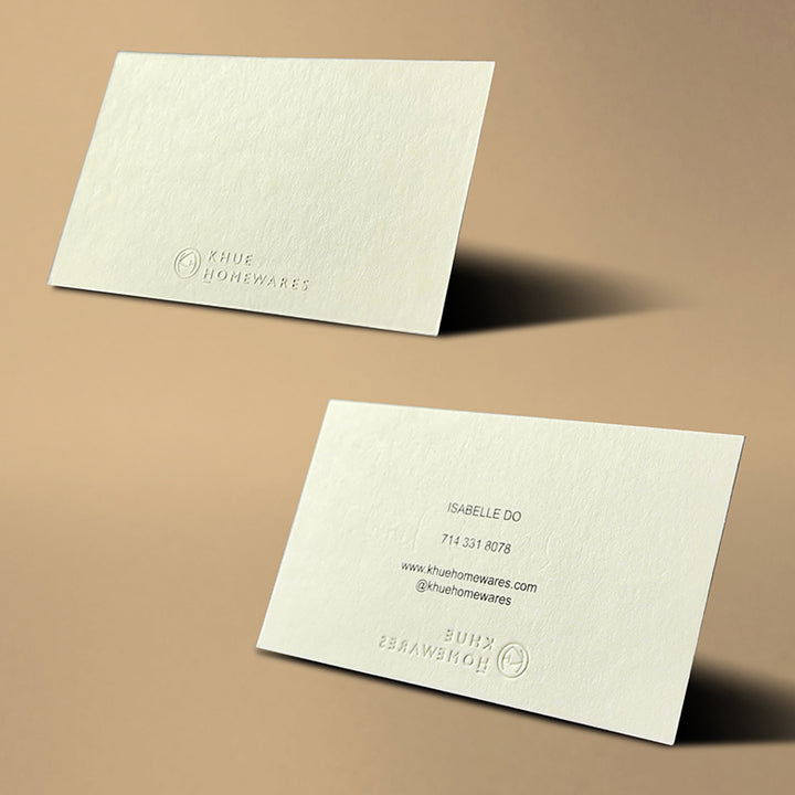 Luxe Custom Cards. Emboss, Letterpress & 3D foil