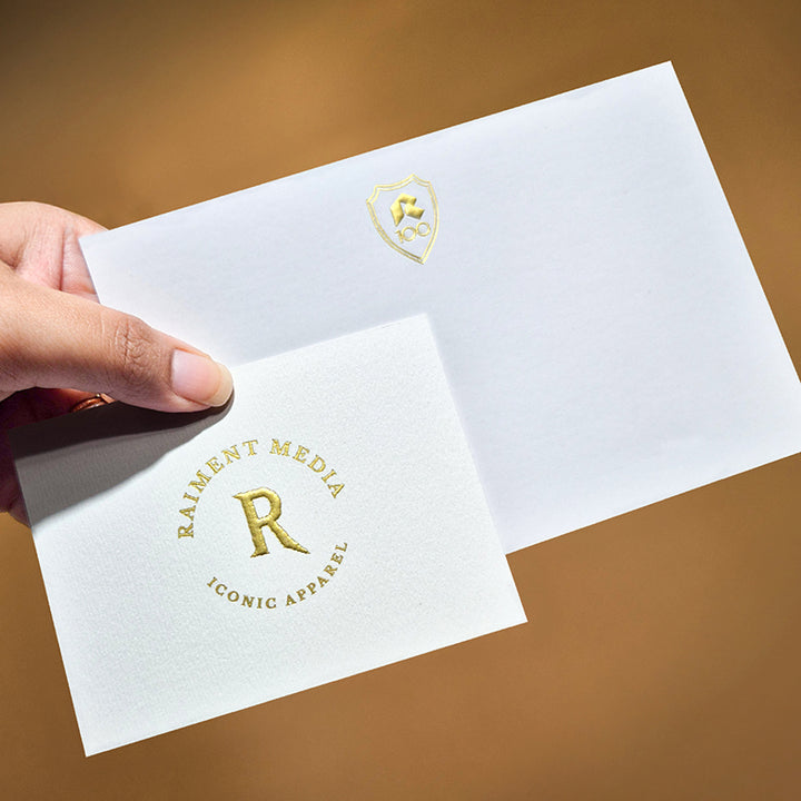 Custom print thank you cards. Luxe Finish, Textured Paper.