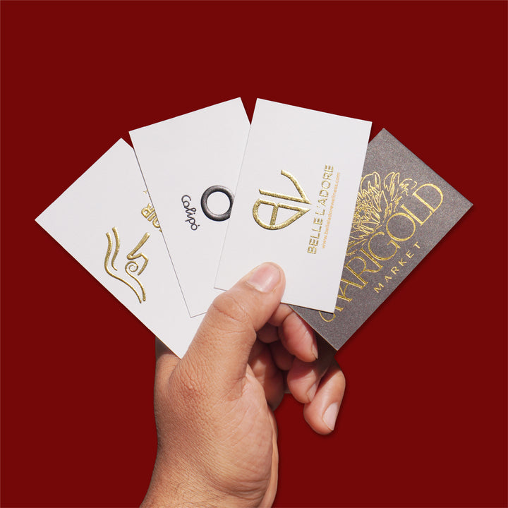 ECO-FRIENDLY CUSTOM EMBOSSED CARDS WITH EMBOSSING, PRINT &amp; FOIL Suprpack