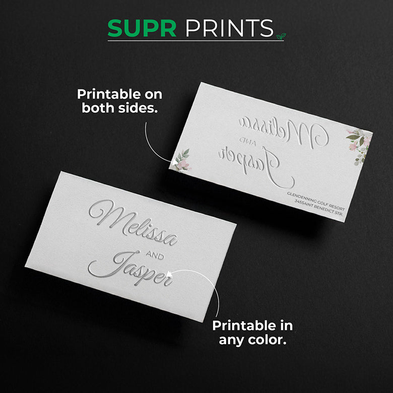 ECO-FRIENDLY CUSTOM EMBOSSED CARDS WITH EMBOSSING, PRINT & FOIL