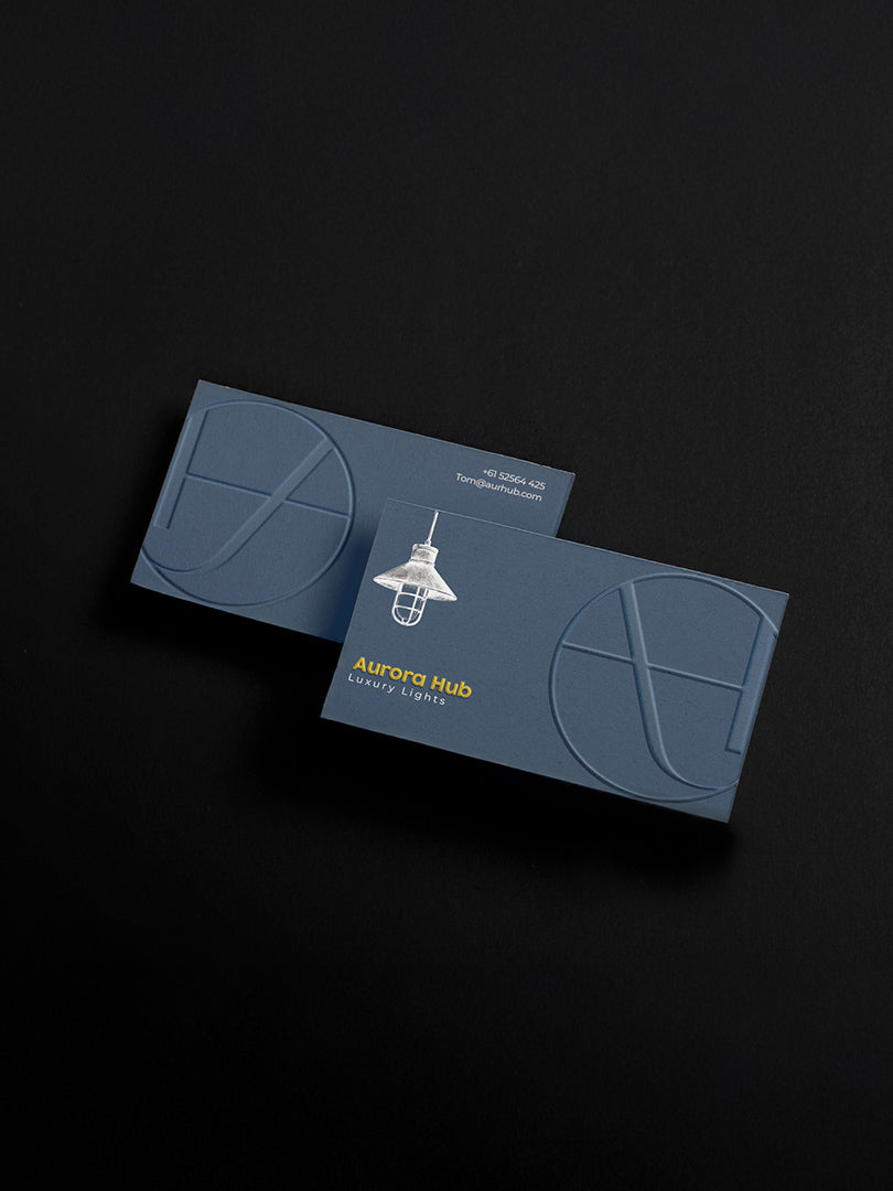 ECO-FRIENDLY CUSTOM EMBOSSED CARDS WITH EMBOSSING, PRINT & FOIL