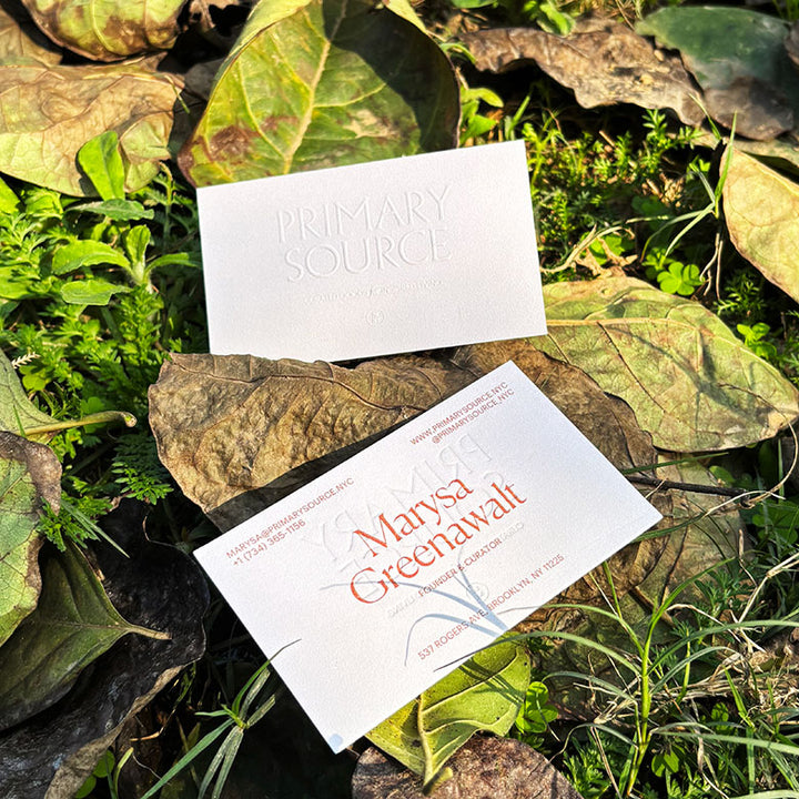 ECO-FRIENDLY CUSTOM EMBOSSED CARDS WITH EMBOSSING, PRINT & FOIL