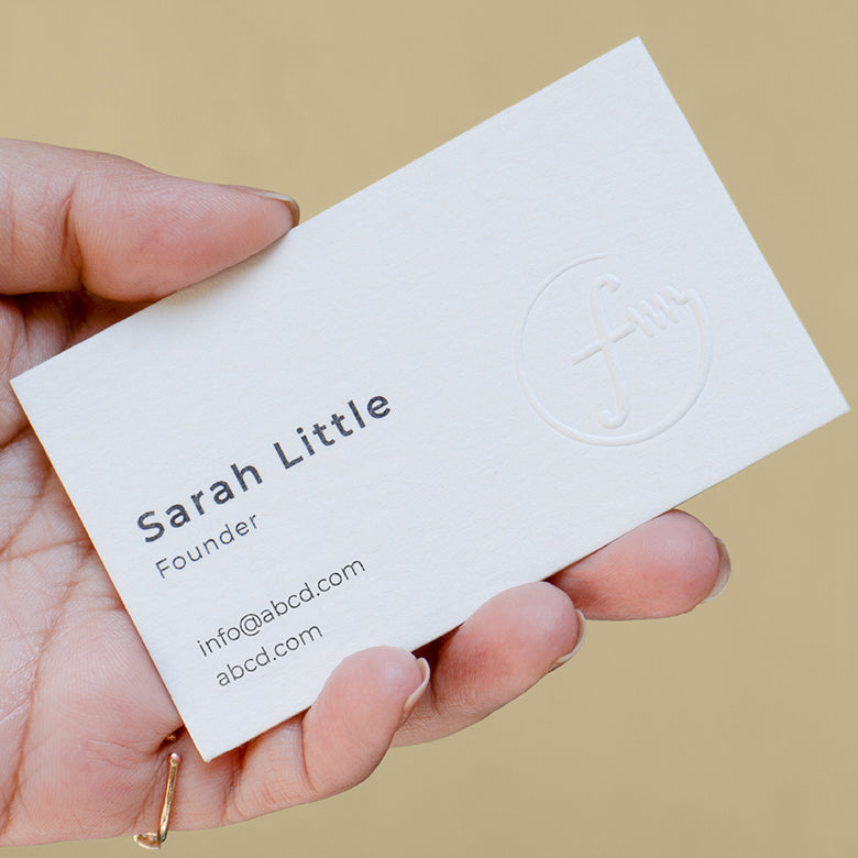 Eco Friendly Custom Embossed Cards with Textured Paper Suprpack
