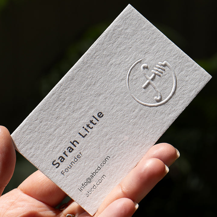 Eco Friendly Custom Embossed Cards with Textured Paper Suprpack