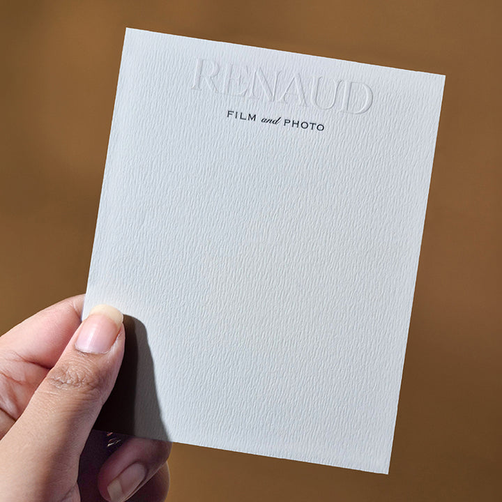 Custom print thank you cards. Luxe Finish, Textured Paper.