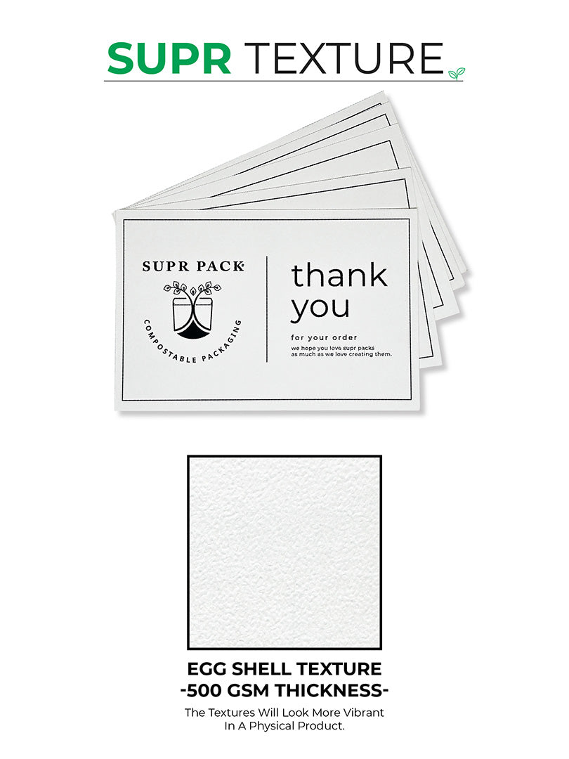 ECO-FRIENDLY CUSTOM EMBOSSED CARDS WITH EMBOSSING, PRINT & FOIL