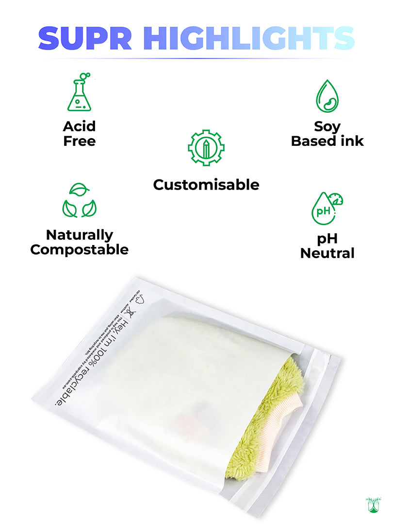 Custom Compostable Glassine Bag Ecofriendly Glassine Bag Glassine