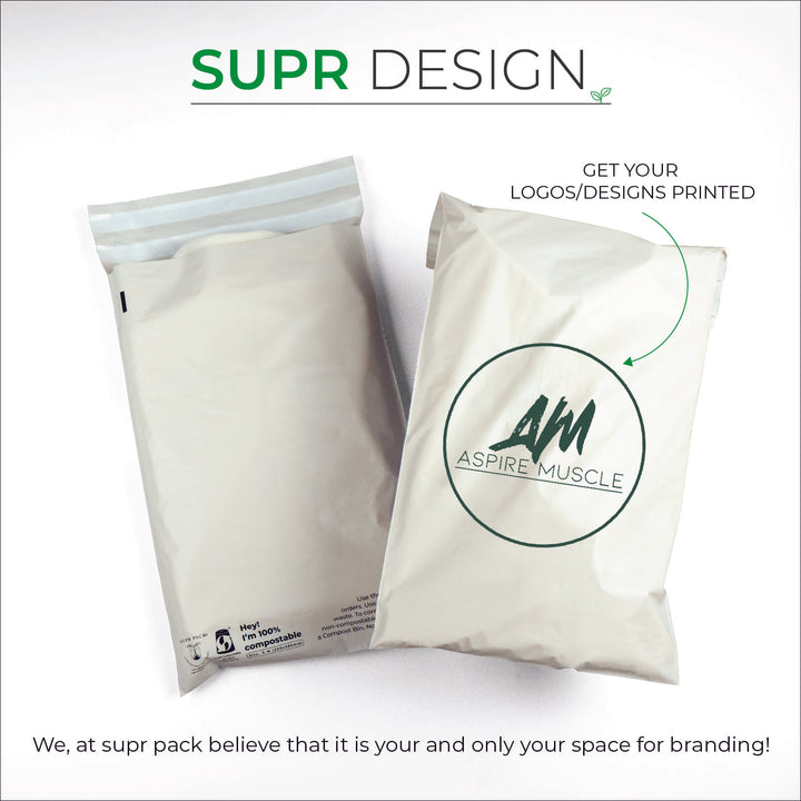 Custom Home Compostable Mailers - Warm grey