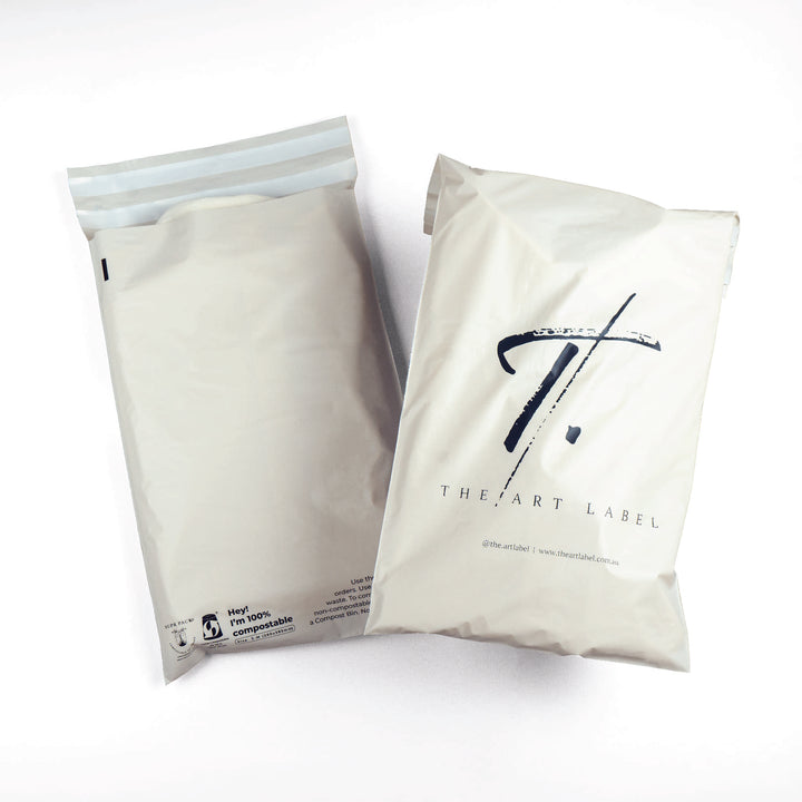 Custom Home Compostable Mailers - Warm grey