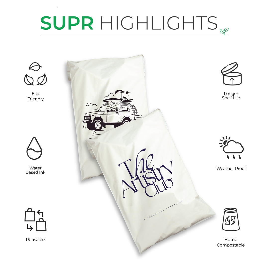 Custom Home Compostable Mailers - Warm grey